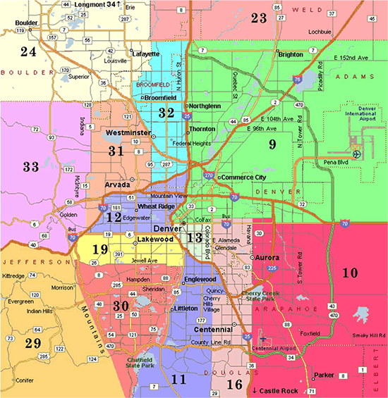 Map Of Denver Metro